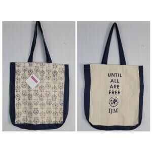 NWT Mended Hand Block Printed Tote Bag by Survivor Artisans